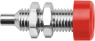 4 mm socket, solder connection, mounting Ø 6 mm, red, BU 403 NI / RT