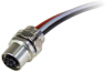 Sensor actuator cable, M12-flange socket, straight to open end, 4 pole, 0.3 m, 16 A, 21035962516