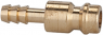 Push-in spout for couplings NW 5, blank brass, spout LW 9