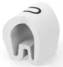 PVC cable maker, imprint "U", (L) 4.5 mm, max. bundle Ø 5.7 mm, white, EC5685-000