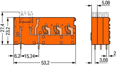 742-168 WAGO PCB Terminal Blocks Image 2