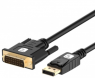 DisplayPort 1.2 to DVI cable, black, 1 m, ICOC-DSP-C12-010P