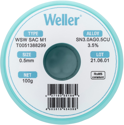 WSW SAC M1 0,5MM 100G Weller Solder Wires Image 3