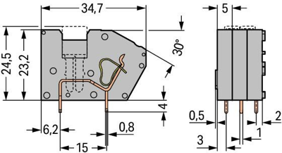 742-124 WAGO PCB Terminal Blocks Image 2