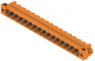 Pin header, 16 pole, pitch 5.08 mm, angled, orange, 1149840000