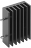 Extruded heatsink, 40 x 12.5 x 27.95 mm, 9.8 K/W, black anodized