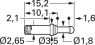 Battery charging and interface contact with probe, waffle, Ø 2.65 mm, travel  3.5 mm, pitch 4 mm, L 22.5 mm, 5110/S-C-1.5NE-AU-2.3 C