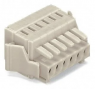 Socket header, 16 pole, pitch 3.5 mm, angled, light gray, 734-116/037-000/035-000