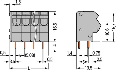 254-460 WAGO PCB Terminal Blocks Image 2