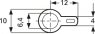 M 6 solder lug, nickel- and tin-plated brass, 60-2656-31/0030