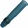 Butt connector with heat shrink insulation, transparent blue, 8.38 mm