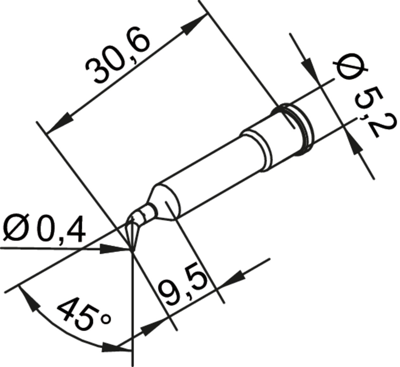 0102SDLF04/SB Ersa Soldering tips, desoldering tips and hot air nozzles Image 2