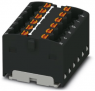 Distribution block, push-in connection, 0.14-2.5 mm², 12 pole, 17.5 A, 6 kV, black, 3002782