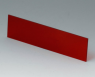 Front/rear panel 33,6x124,2 mm, red/transparent, Acrylic glass