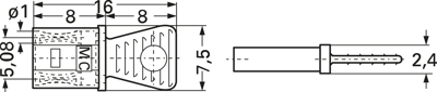 24.0050-22 Stäubli Electrical Connectors Short Circuit Connectors