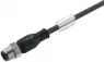 Sensor actuator cable, M12-cable plug, straight to open end, 8 pole, 10 m, PUR, black, 2 A, 1279411000