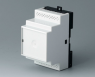 Polyphenylene oxide/polycarbonate DIN rail enclosure, (L x W x H) 82 x 46.7 x 86 mm, light gray/black, B6502110