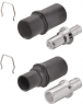 Plug, 1 pole, crimp connection, screw locking, straight, 1220580000