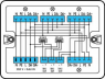 Distribution box, 230V + DALI, 1 input, 7 outputs,Cod. I, MINI, MIDI