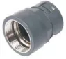 Straight hose fitting, M40, polyamide, IP65, black, (L) 15 mm