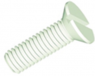 Countersunk head screw, slotted, M6, 16 mm, polyamide, DIN 963/ISO 2009