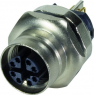 Socket, 8 pole, solder cup, screw locking, angled, 21033814810