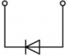 1-wire/1-pin diode base terminal, spring-clamp connection, 0.08-4.0 mm², 1 pole, 500 mA, gray, 769-238/281-411