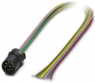 Plug, M12, 8 pole, crimp connection, screw locking, straight, 1457827