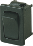 Rocker switch, black, 1 pole, On-On, Changeover switch, 10 (4) A/250 VAC, 6 (4) A/250 VAC, IP40, unlit, unprinted