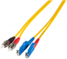 Duplex-jumper, E2000 to ST, 0.5 m, OS2, singlemode 9/125 µm