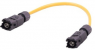 Sensor actuator cable, Han 1A CA M12, X coding to Han 1A CA M12, X coding, 8 pole, 1 m, PVC, yellow, 33505252808010