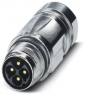 Plug, M17, 4 pole, crimp connection, SPEEDCON locking, straight, 1607670