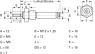 Miniature cylinder, single-acting, 1.5 to 10 bar, Kd. 10 mm, Hub 10 mm, 24.15.010