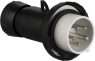 CEE plug, 5 pole, 16 A/480-500 V, black, 7 h, IP67, PKE16M745