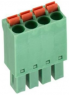 Socket header, 2 pole, pitch 3.81 mm, straight, green, 691304300002