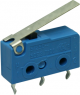 Subminiature snap-action switch, On-On, PCB connection, hinge lever, 0.5 N, 6 (2) A/250 VAC, IP40