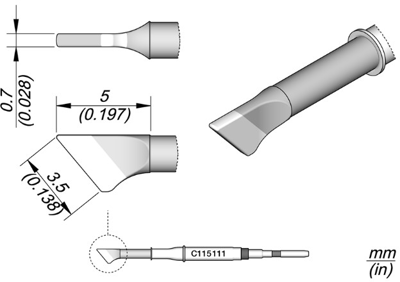 C115111 JBC Soldering tips, desoldering tips and hot air nozzles