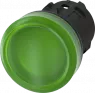 Indicator light, illuminable, waistband round, green, mounting Ø 22.3 mm, 3SU1001-6AA40-0AA0