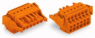 Socket header, 10 pole, pitch 5.08 mm, angled, orange, 231-2310/037-000