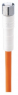 Sensor actuator cable, M8-cable socket, straight to open end, 4 pole, 2 m, TPE, orange, 4 A, 934729007