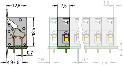 741-902 WAGO PCB Terminal Blocks Image 2