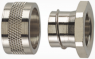 Entry socket, 32 mm, brass, nickel-plated, IP40, metal, (L) 23.5 mm