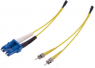 FO duplex patch cable, LC to 2x ST, 4 m, G657A1, singlemode 9/125 µm