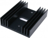 Extruded heatsink, 50 x 42.7 x 12.5 mm, 9.1 to 4 K/W, black anodized