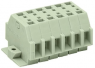 2-wire terminal block Ex e II, 6 pole, pitch 7 mm, 0.5-4.0 mm², AWG 20-12, straight, 23 A, 550 V, spring-cage connection, 262-136