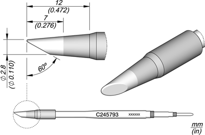 C245793 JBC Soldering tips, desoldering tips and hot air nozzles