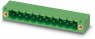 Pin header, 8 pole, pitch 5.08 mm, angled, green, 1924143