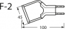 Cutting tip F-2, 45 mm, L 100 mm for HSG 0, 2700700300