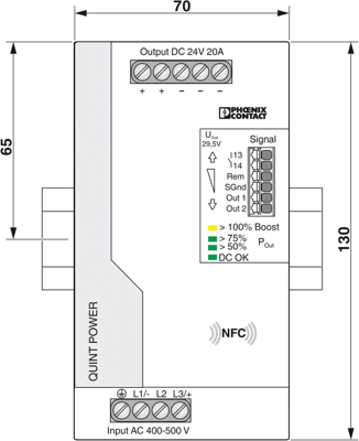 1343940 Phoenix Contact DIN Rail Power Supplies Image 1