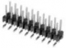 Pin header, 10 pole, pitch 2.54 mm, straight, black, 5-146131-4